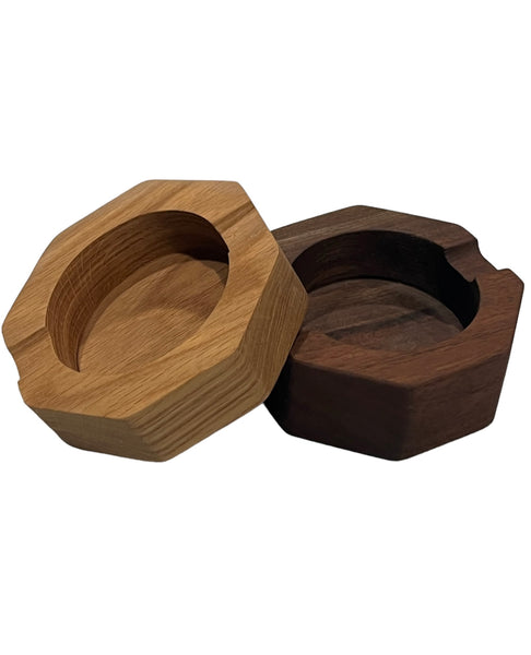 Octagon hardwood ashtray