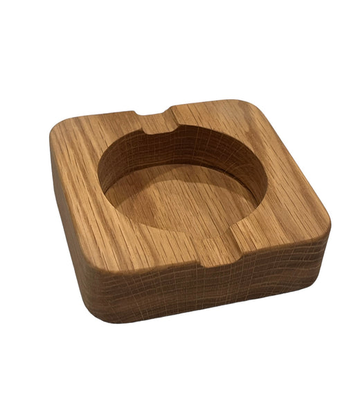 Square hardwood ashtray