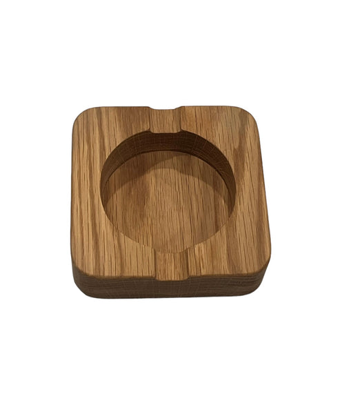 Square hardwood ashtray