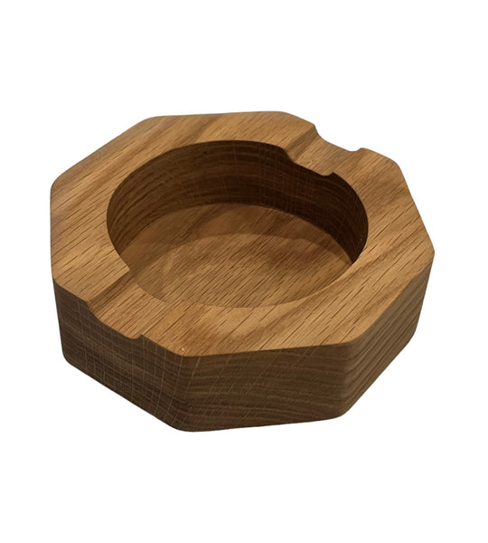 Octagon hardwood ashtray