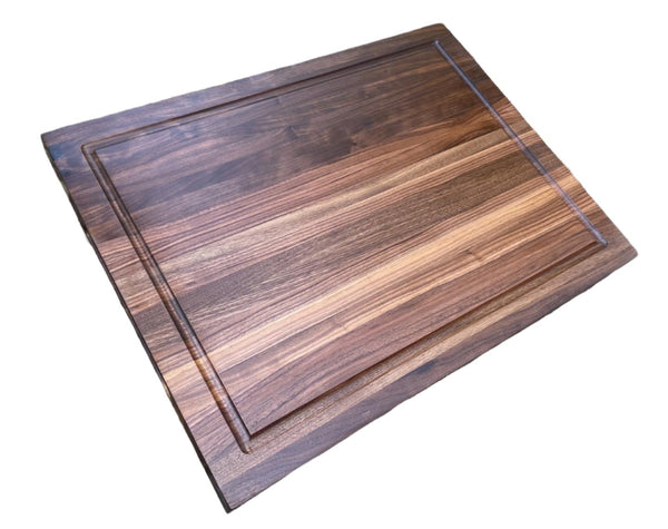 Black Walnut Edge Grain Cutting Board with built in handles
