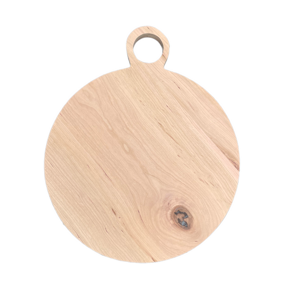 Hardwood Circle Cutting Board with Circle Handle