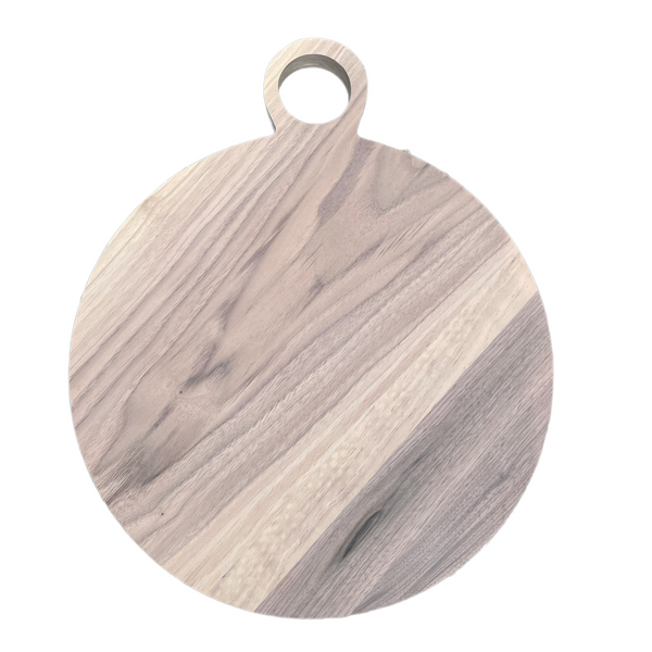 Hardwood Circle Cutting Board with Circle Handle