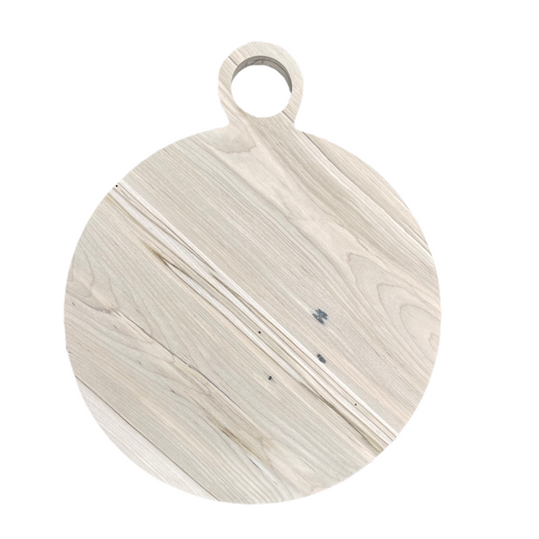 Hardwood Circle Cutting Board with Circle Handle