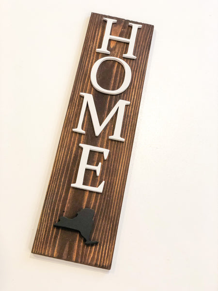 HOME 3D Wood Sign - New York