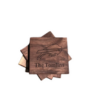 Custom Engraved Hardwood Coasters