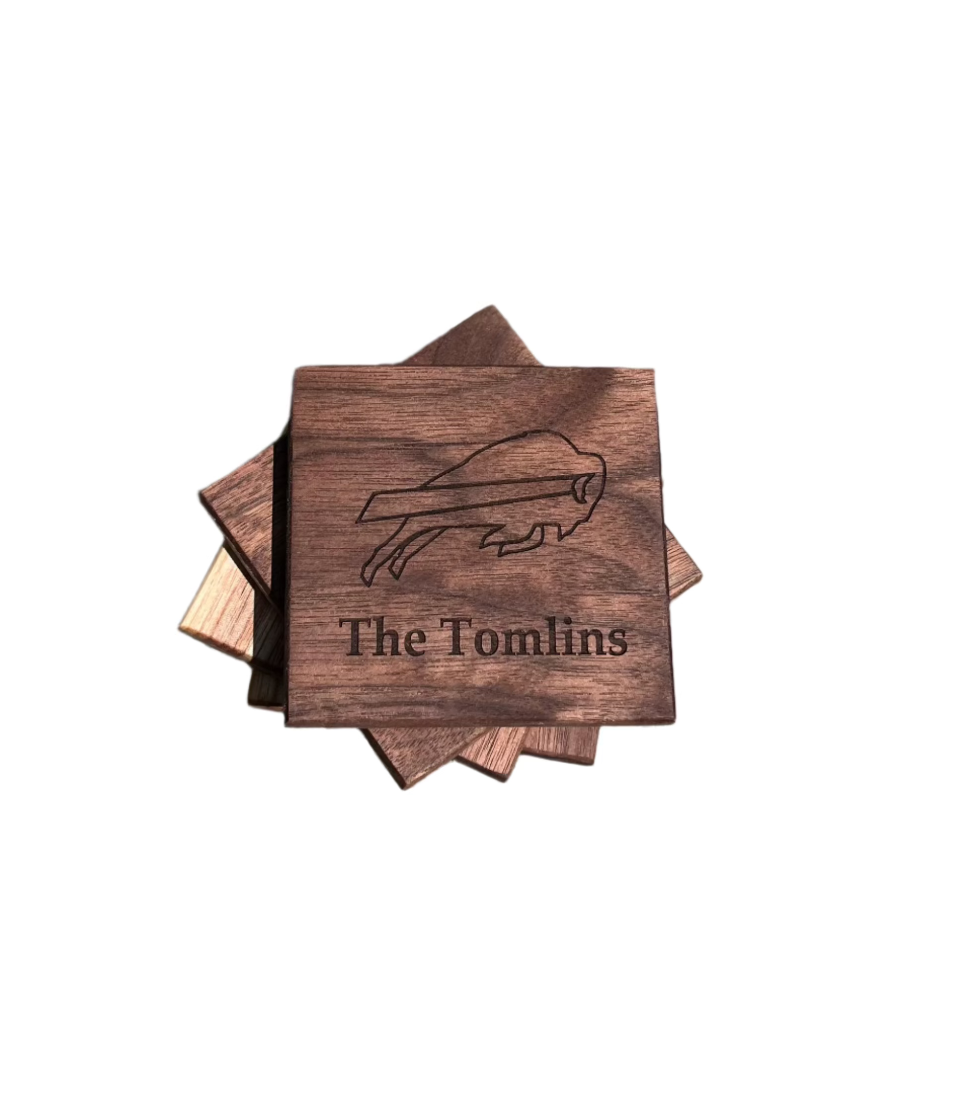 Custom Engraved Hardwood Coasters