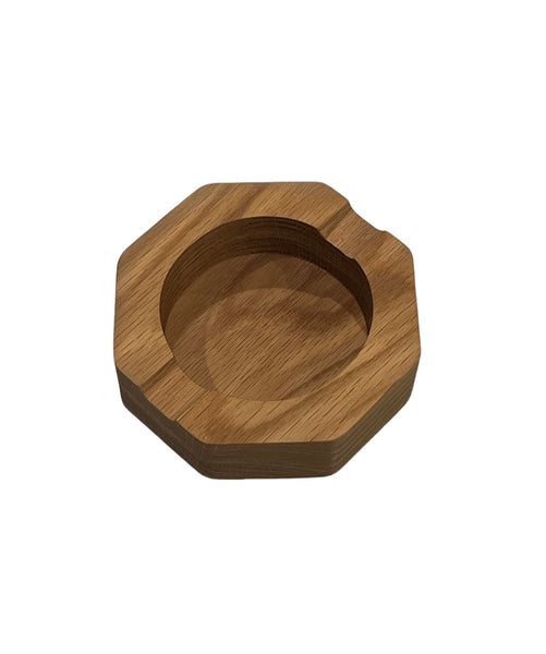 Octagon hardwood ashtray