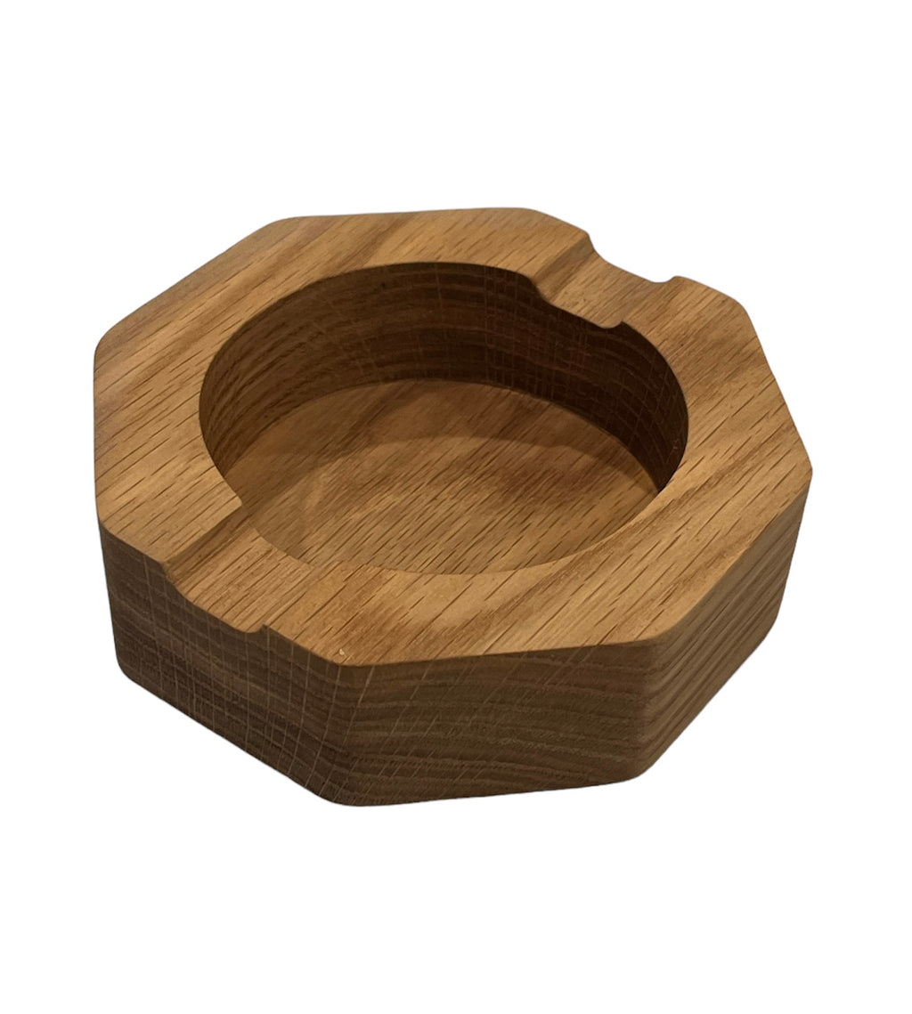 Octagon hardwood ashtray