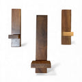 Set of 3 Black Walnut Wood Plant Shelves - Floating Shelf