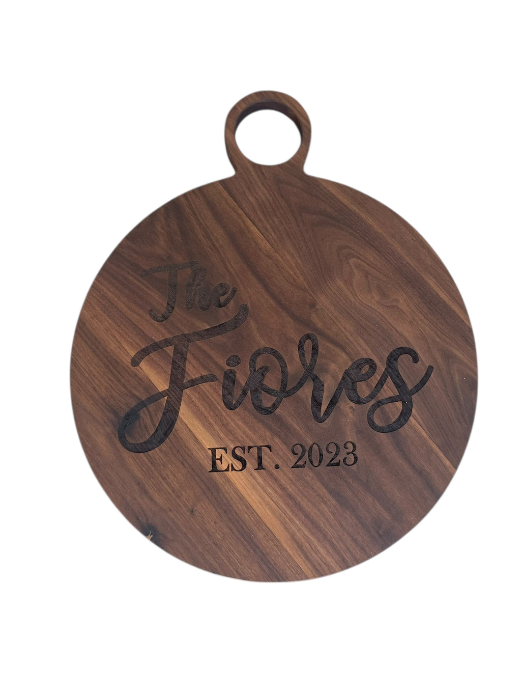 Hardwood Circle Cutting Board with Circle Handle