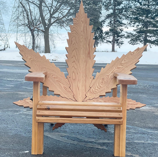 Marijuana Leaf Adirondack Chair, Pot Leaf, Smoking Chair