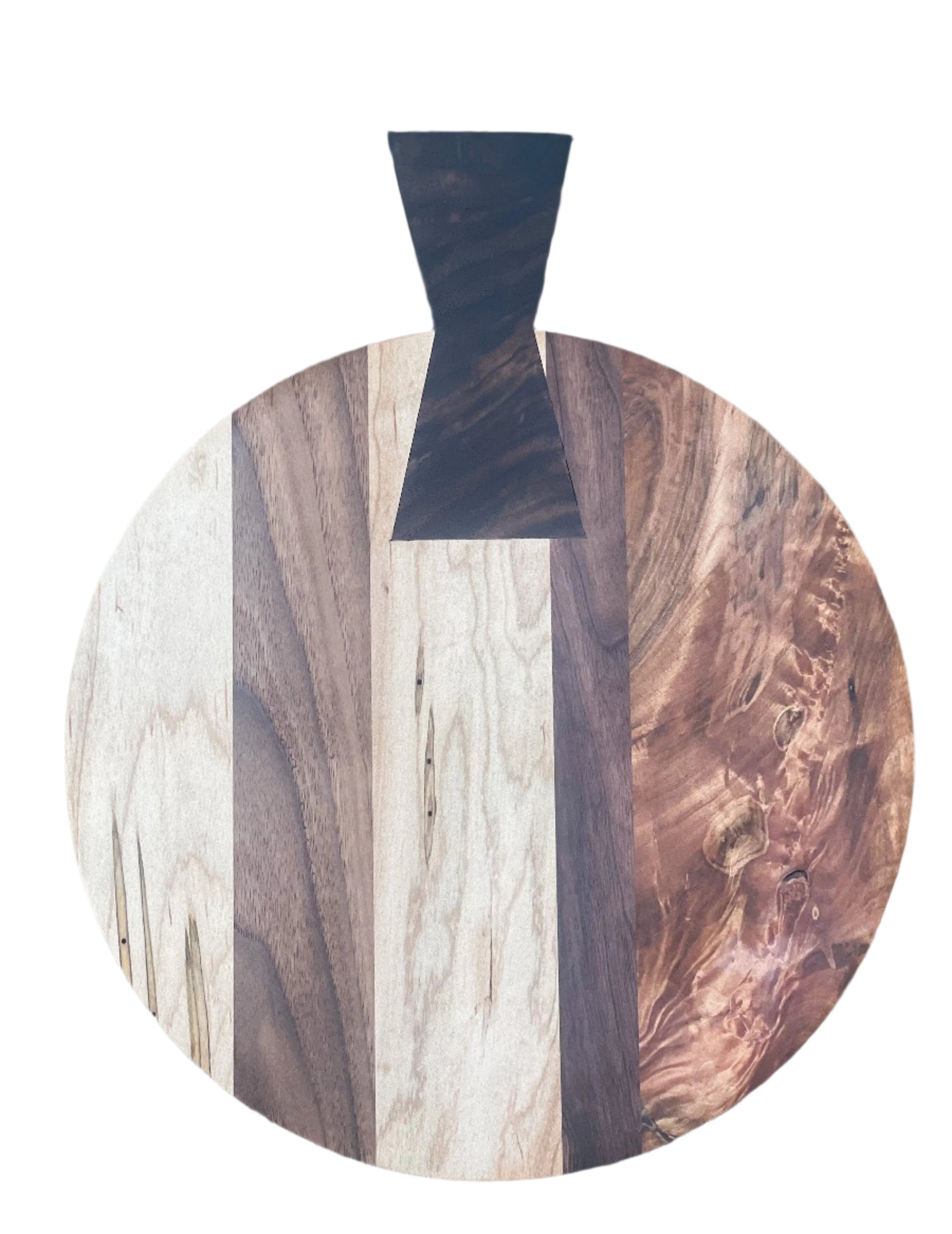 Ambrosia Maple and Black Walnut Dovetail Handle Cutting Board