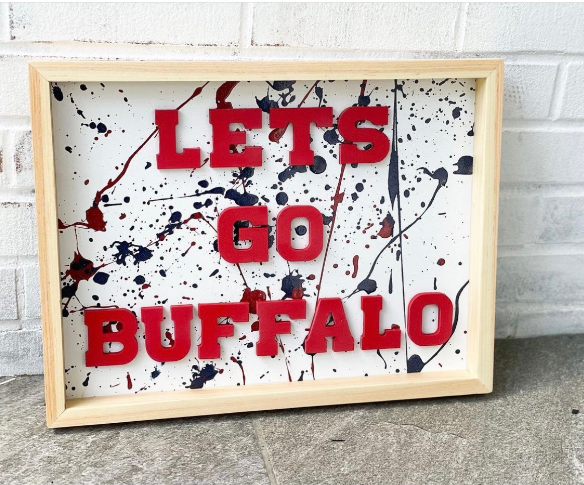 Let’s Go Buffalo 3D Wood Sign