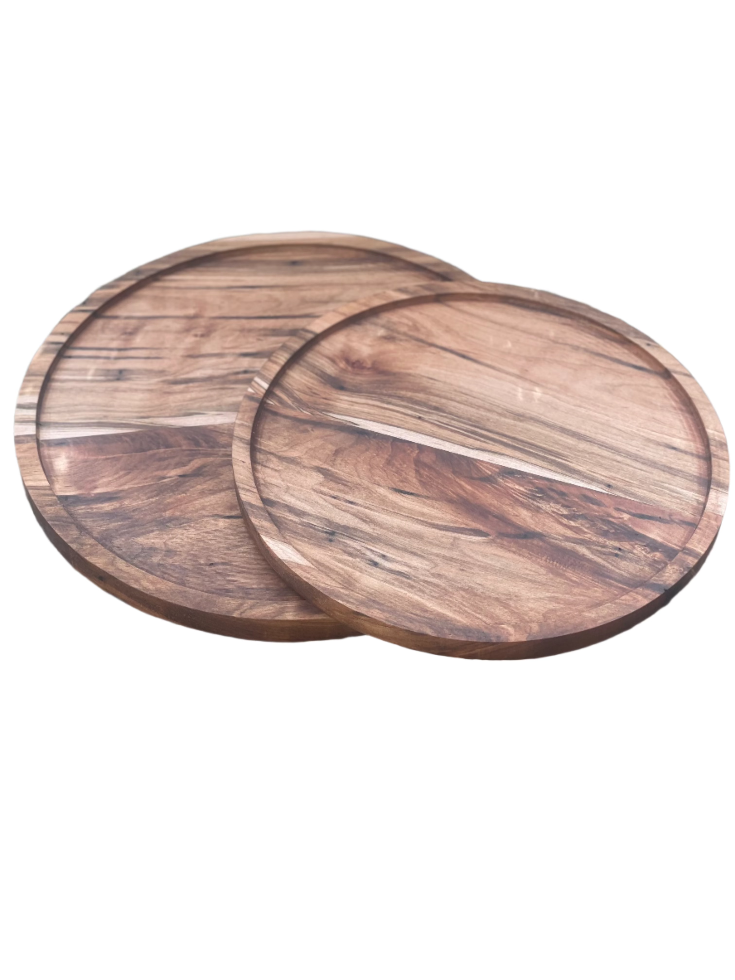 Hardwood Circle Cutting Board with lip
